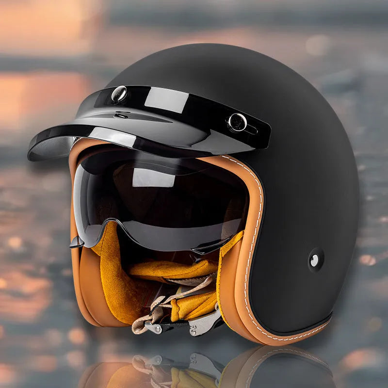 Retro-style electric bike half helmet for adults shown in multiple colour options