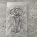 Two alloy metal wrench tools from a portable universal set for DIY and repairs.