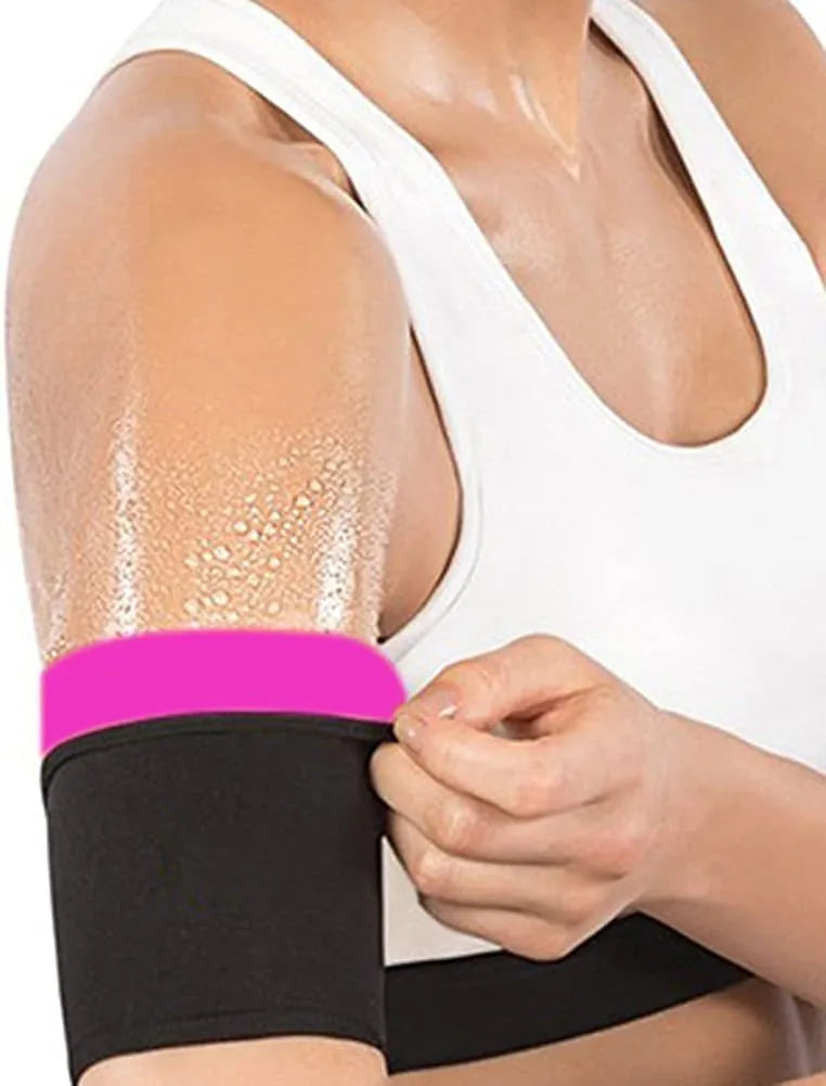 Arm band sports sweatband hand guard showing multiple colour and size options