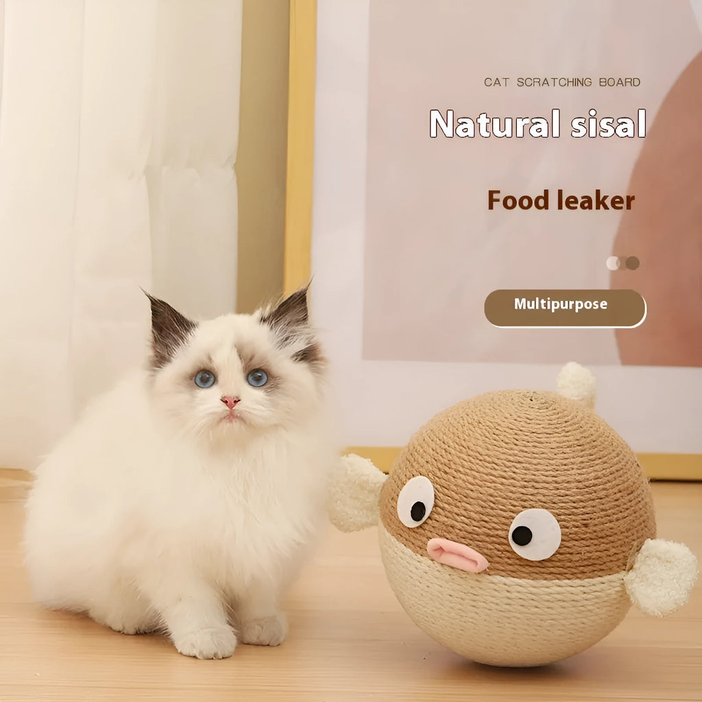 Puffer leakage food feeder tumbler puzzle toy for dogs and cats in 15cm cube design