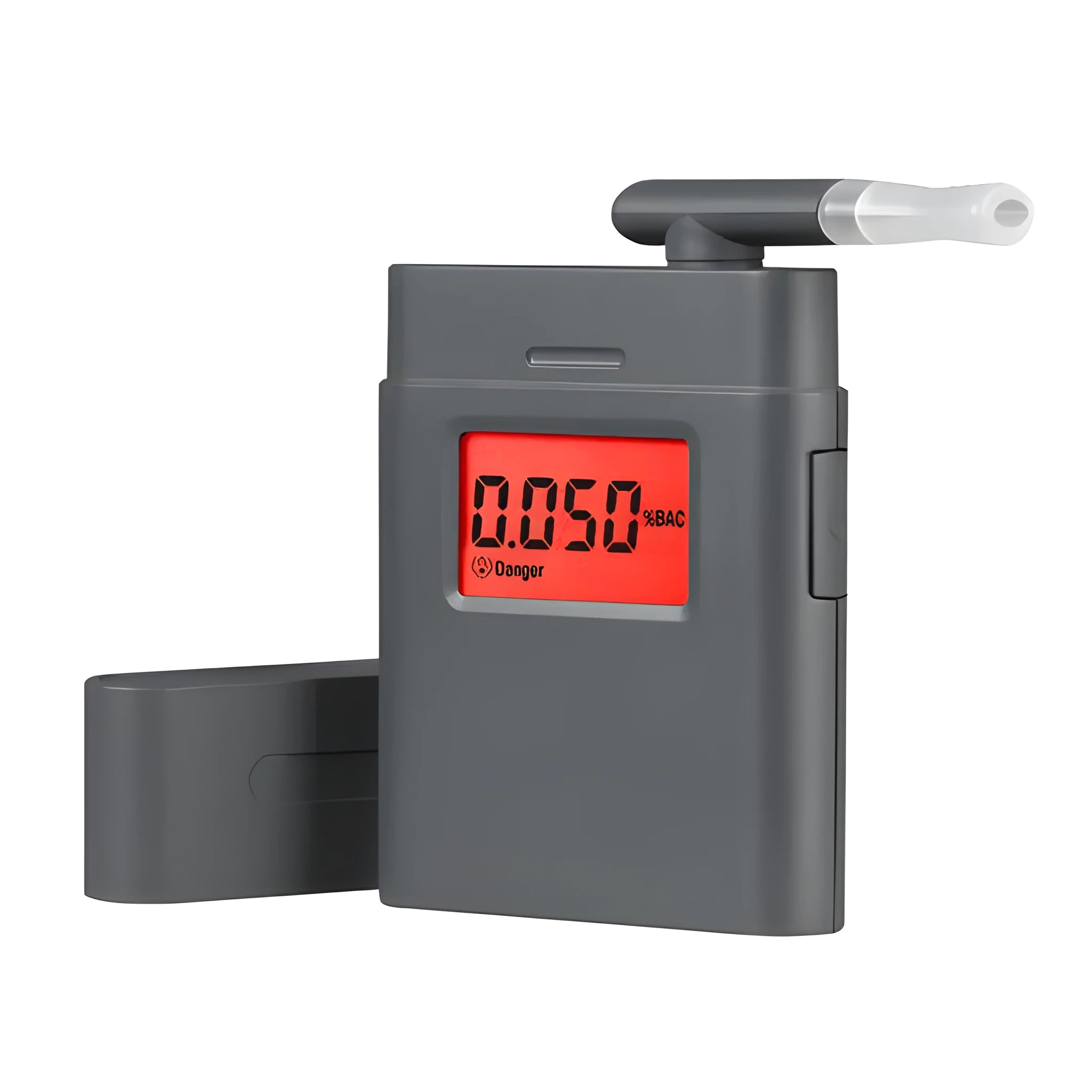 Black At-838 professional portable breath alcohol detector for roadside testing.