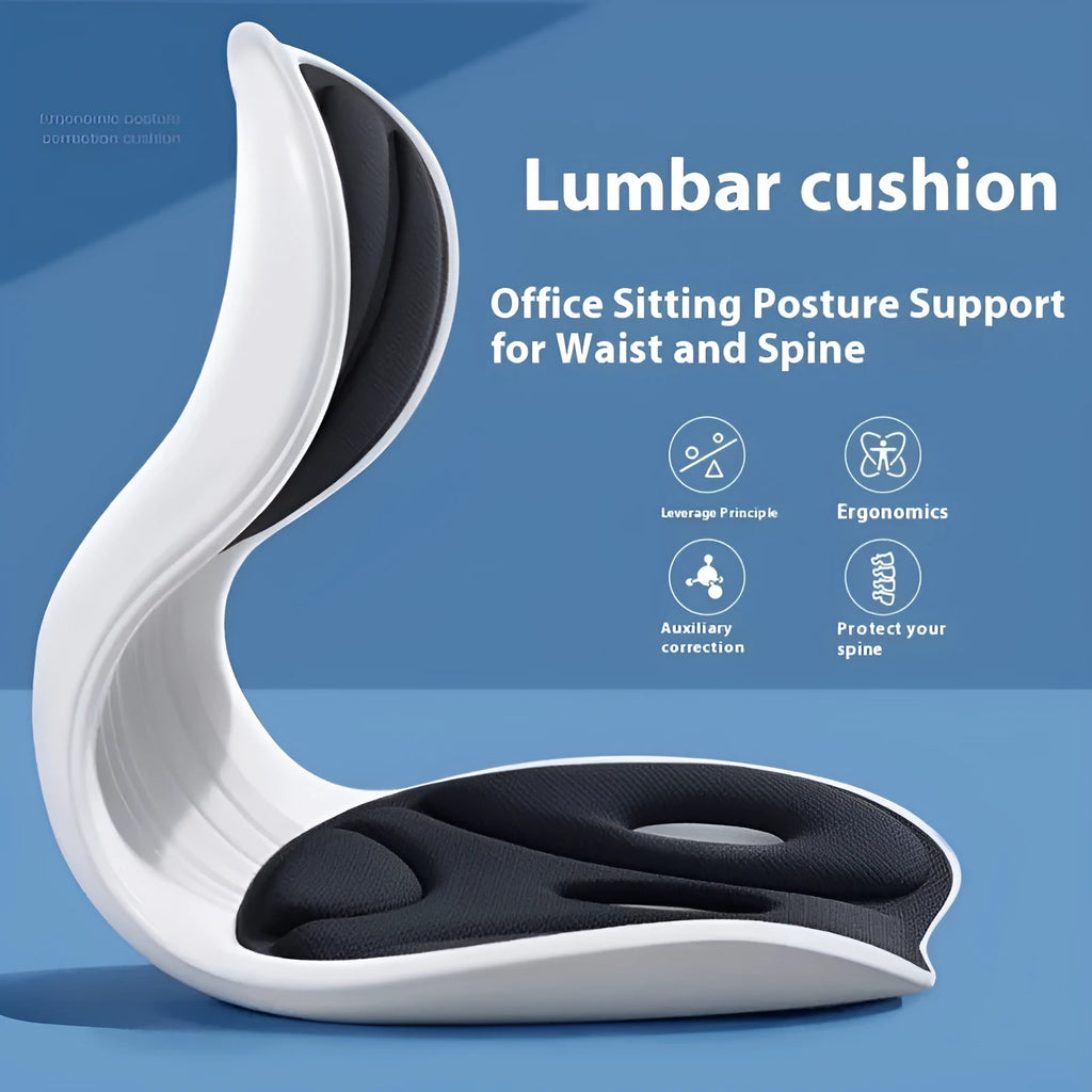 Memory foam support cushion for chair backrest correction in multiple solid colours