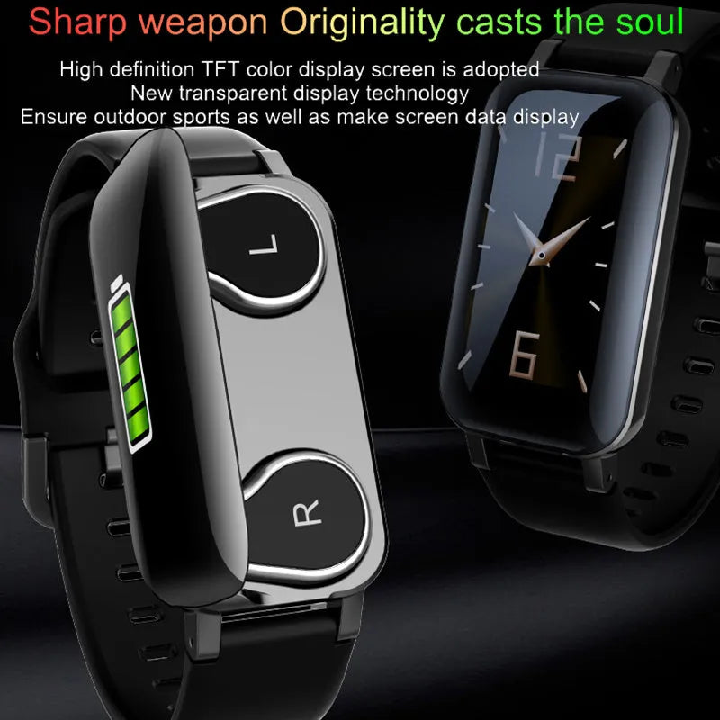 Call Bracelet smart fitness tracker in black, blue, or coffee colour for heart rate monitoring