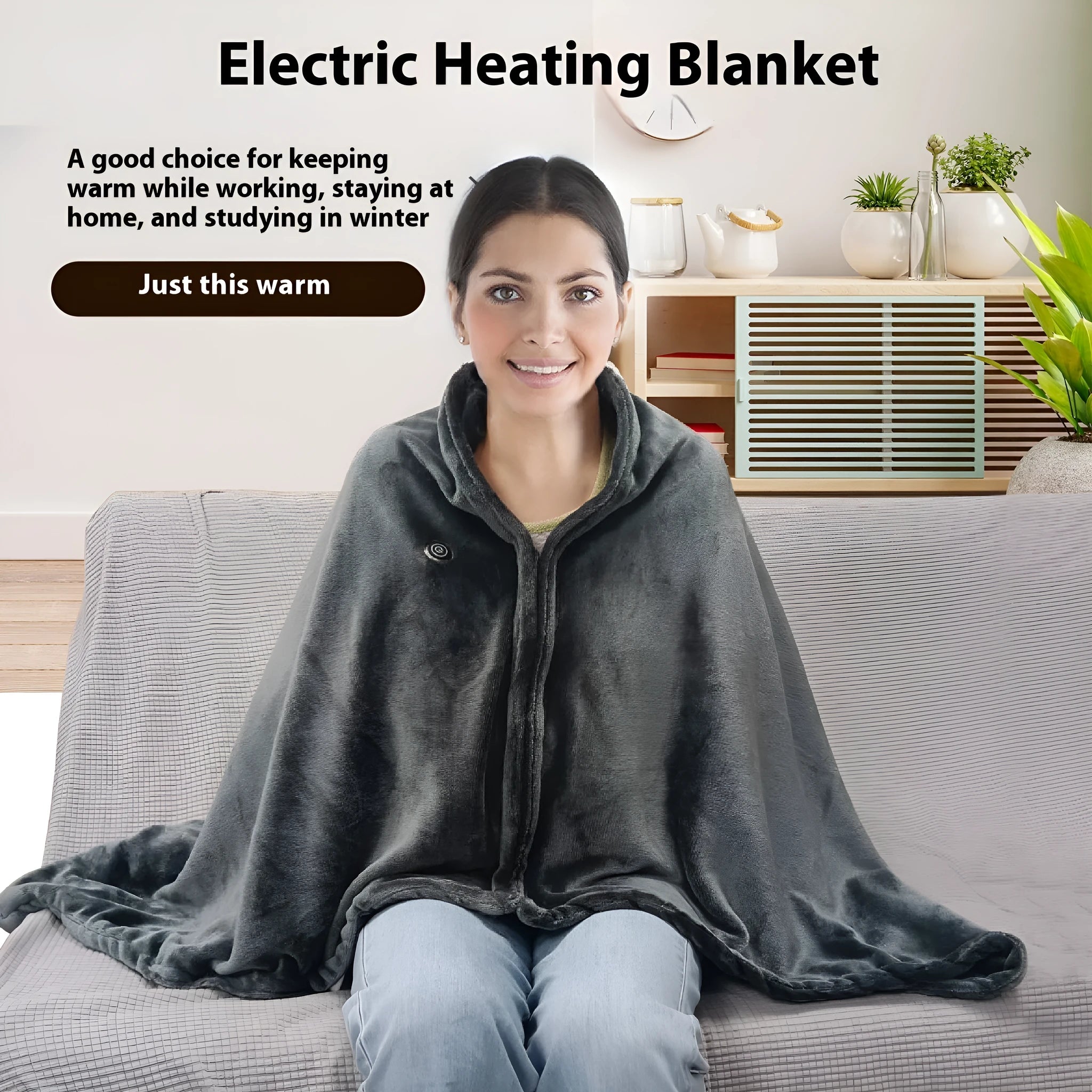 Single person USB electric blanket in multifunctional width for office desk use