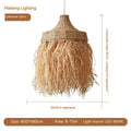 50cm diameter restaurant chandelier with woven wild vetch and willow Southeast Asian retro design