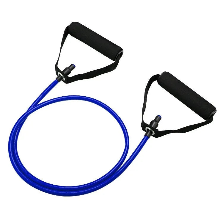 Adjustable chest expander exercise equipment with five colour-coded resistance levels from 10 to 30 pounds