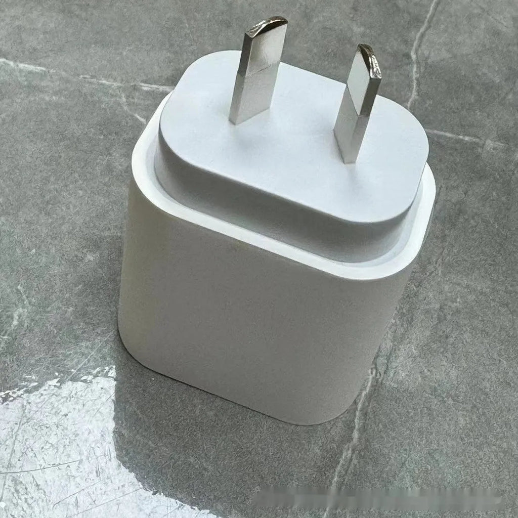 White PD20W Type-C fast charger with AU plug for wall socket