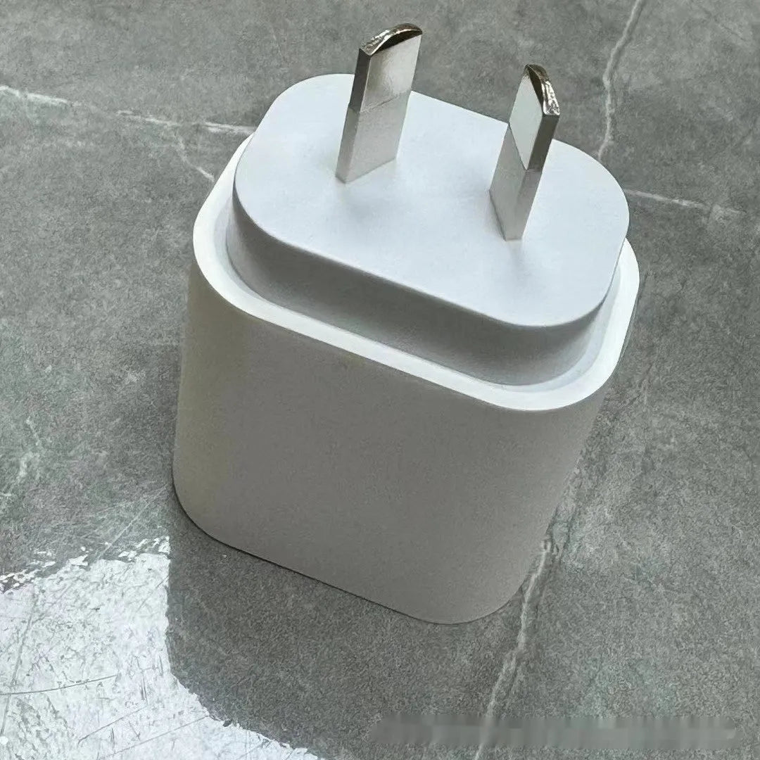 White PD20W Type-C fast charger with AU plug for wall socket