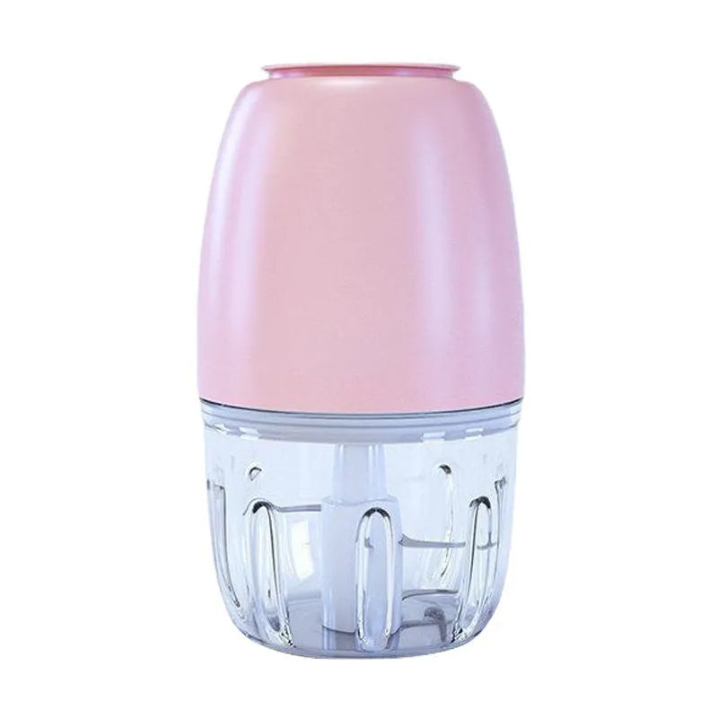 Household small electric sand ice machine in cherry blossom pink with compact 105mm size and 200w power