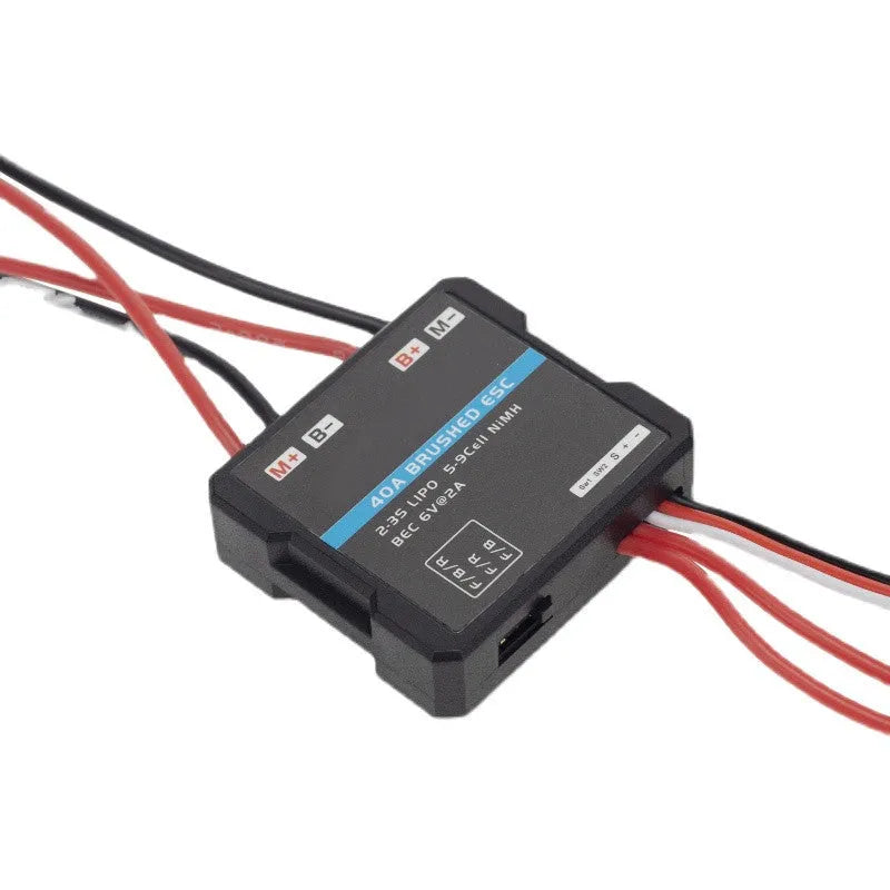 Small Boat 40A miniature brushed electronic speed controller for 1/16 and 1/18 scale RC models