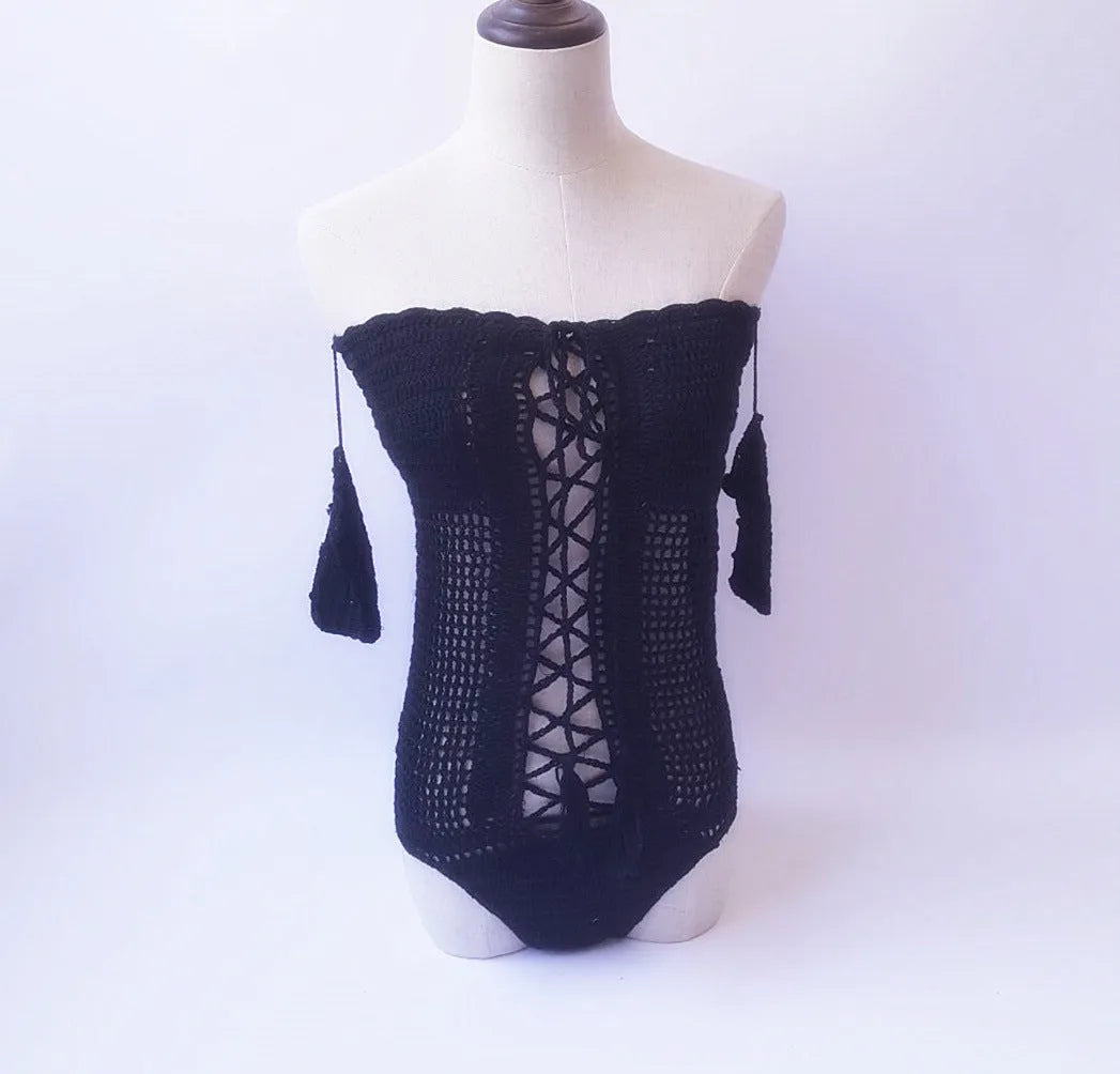 Off-shoulder one piece swimsuit in polyester fabric available in multiple colours