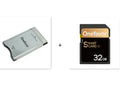 SD to PCMCIA adapter card with stainless steel housing and included 32GB SD card for Mercedes-Benz vehicles