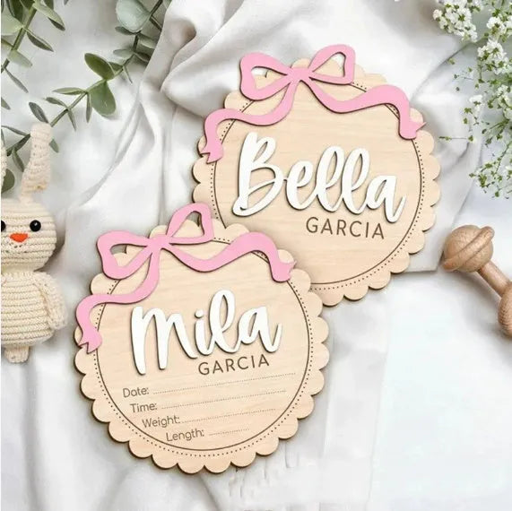 Wooden baby room decoration photo props with customised name in 13x13cm and 15x15cm sizes