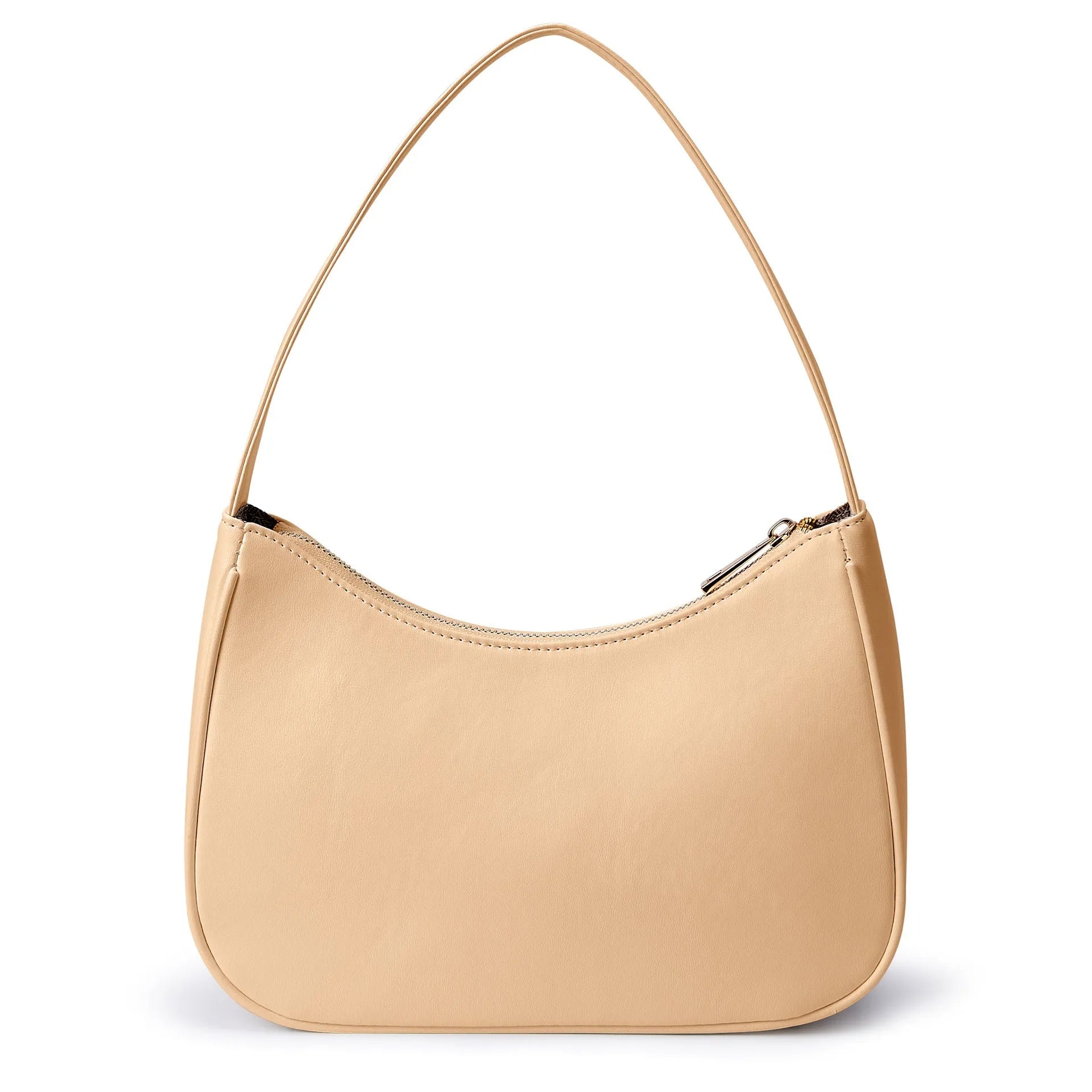 Simple retro waterproof PU shoulder bag with adjustable strap in multiple colour options