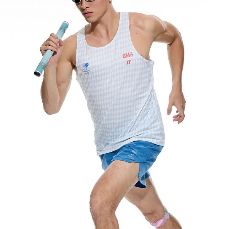 Men's black running shorts with four-sided stretch fabric and laser stitching detail