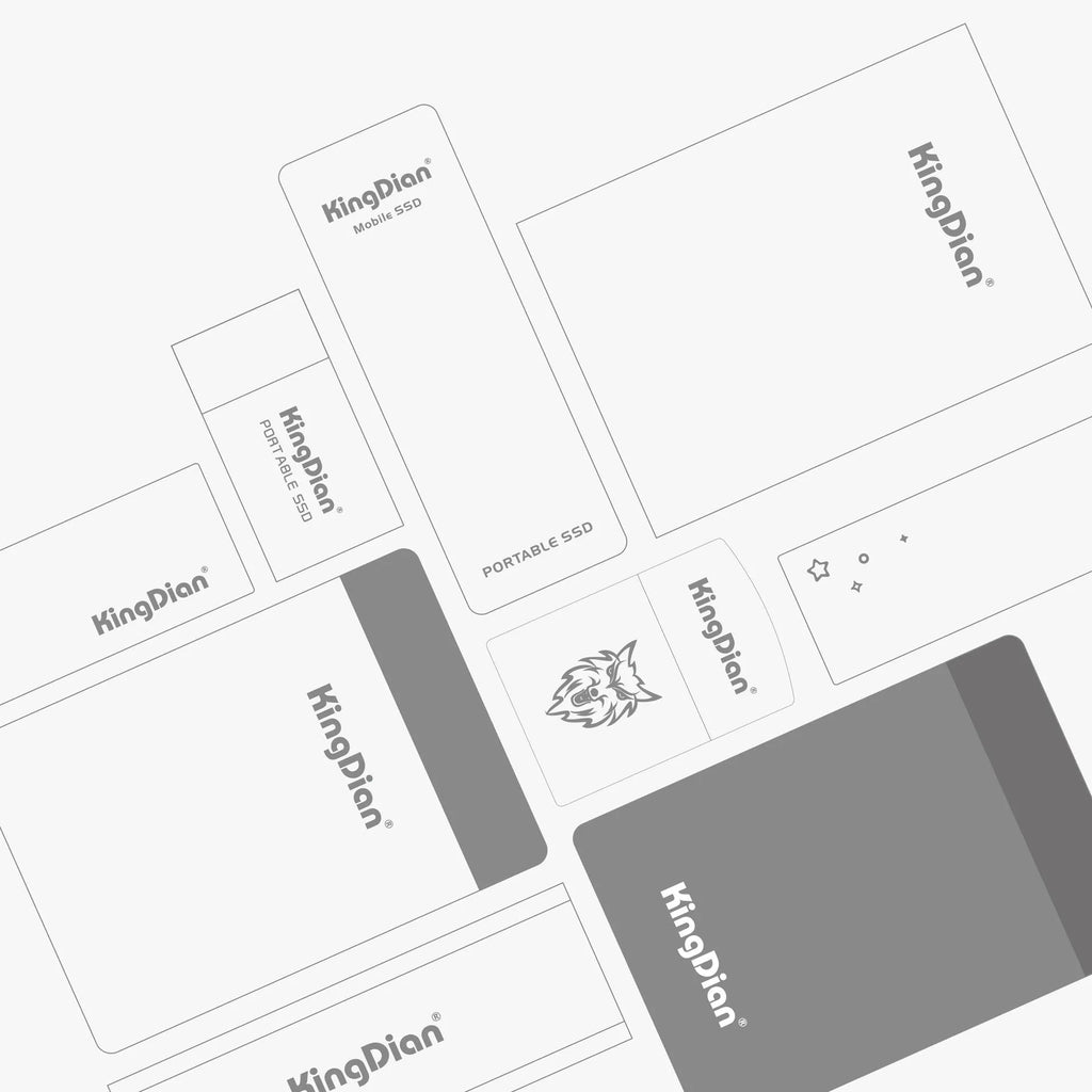 Grey mobile SSD external hard drive with USB 3.0 interface for phone connection