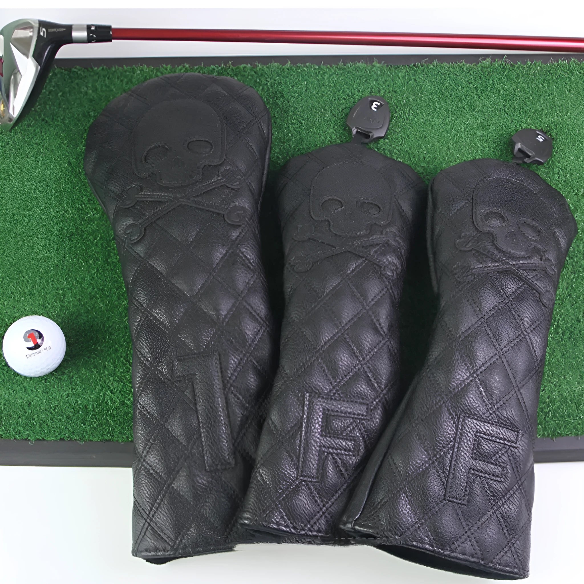 Black PU waterproof protective cover for wooden golf pole shaft