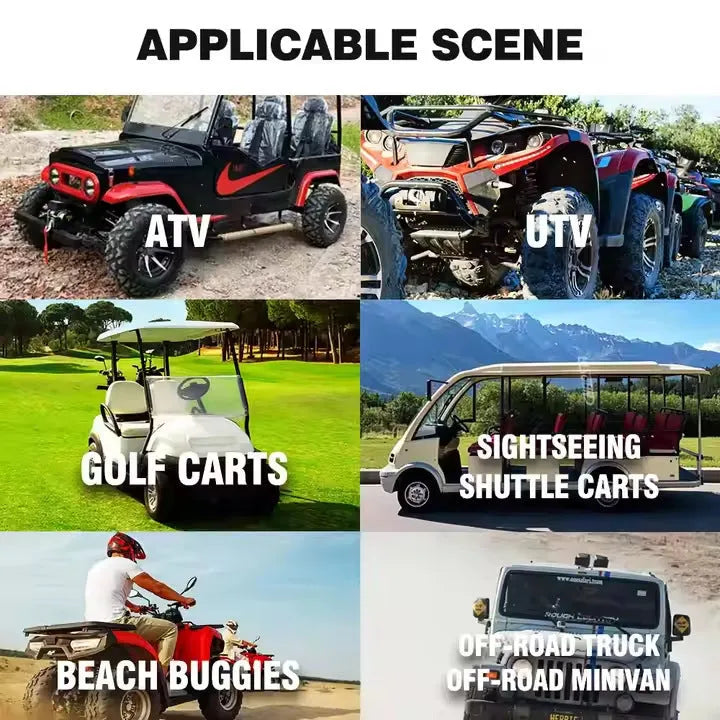 Bluetooth audio belt for golf carts with plastic housing and multiple speaker grilles
