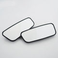 Pair of chrome-plated glass curved surface rear view mirrors for GM vehicles, 95x35mm, with adhesive backing