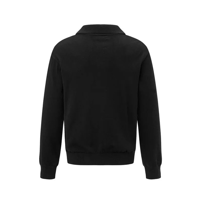 Loose pullover sweater in chemical fibre blend fabric in black, dark grey or creamy-white colours