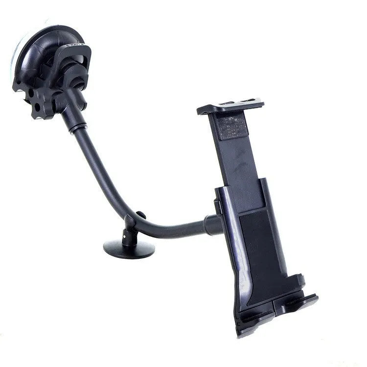 Black vehicle-mounted tablet holder with lifting bracket for 4-12 inch devices