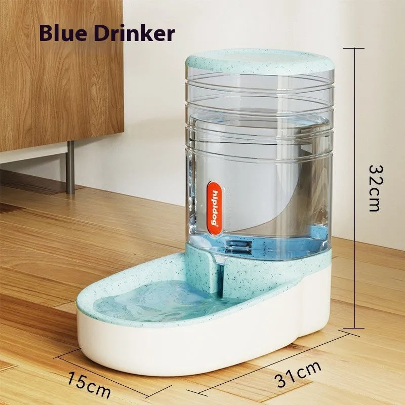 Second generation 3.8L automatic pet water fountain feeder in blue, green, grey or pink colours