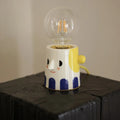 Handmade ceramic bedside lamp with ball headlight design for birthday decoration