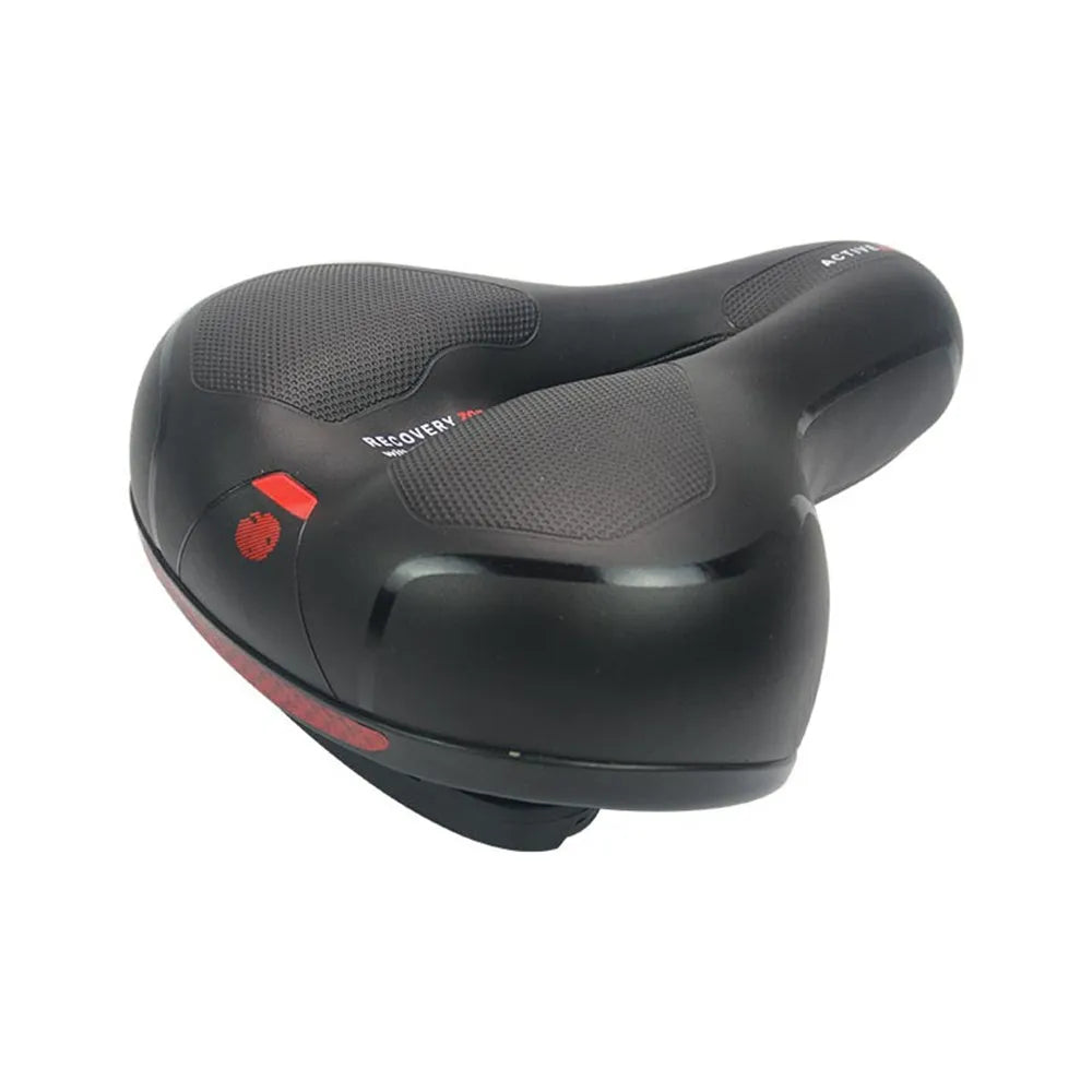 Bicycle cushion with PU leather surface and waterproof cover set including wrench and tyre repair kit