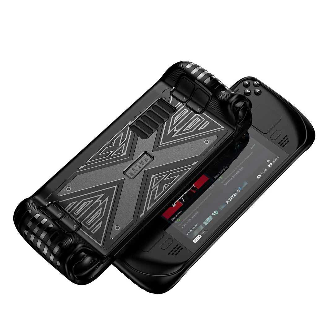 Red silicone TPU protective cover case for a handheld game console.