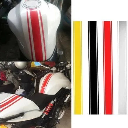 Motorcycle reflective pinstripe vinyl sticker for petrol tank lid in four colours