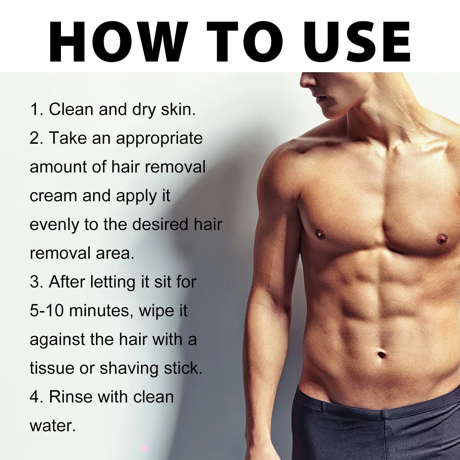 100ml men's hair removal cream for body depilation on lip beard armpit hand leg areas