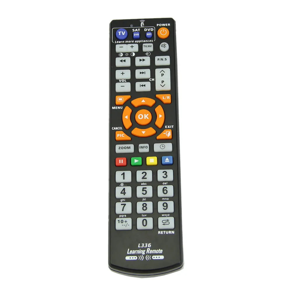 L336 black learning remote control with full key programming for audio accessories
