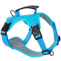 Adjustable polyester dog chest harness and traction rope in six colour options for secure walking