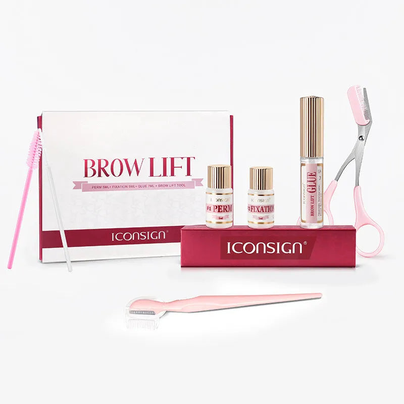 Pink eyebrow perm suit complete kit for eyebrow scalding and styling treatments