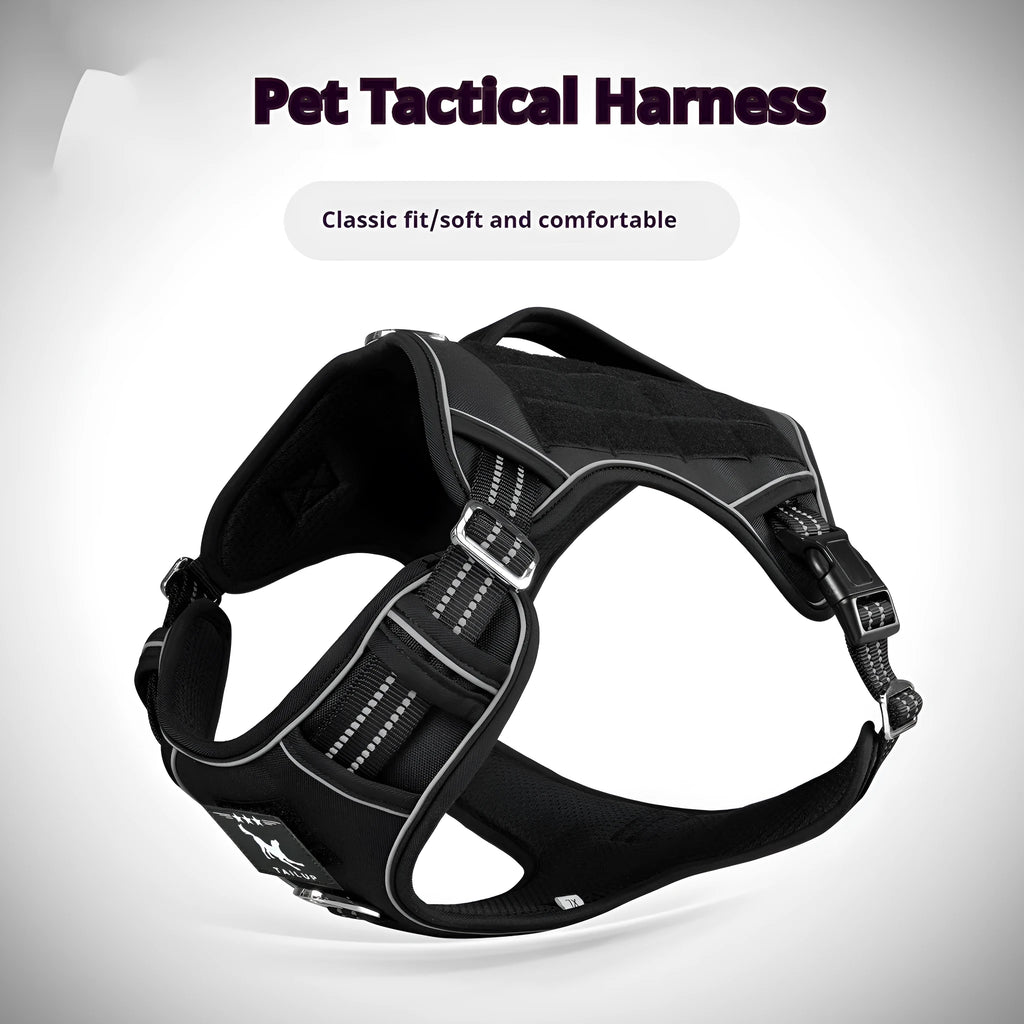 Tactical dog chest strap harness in Oxford cloth for working patrol and search rescue dogs