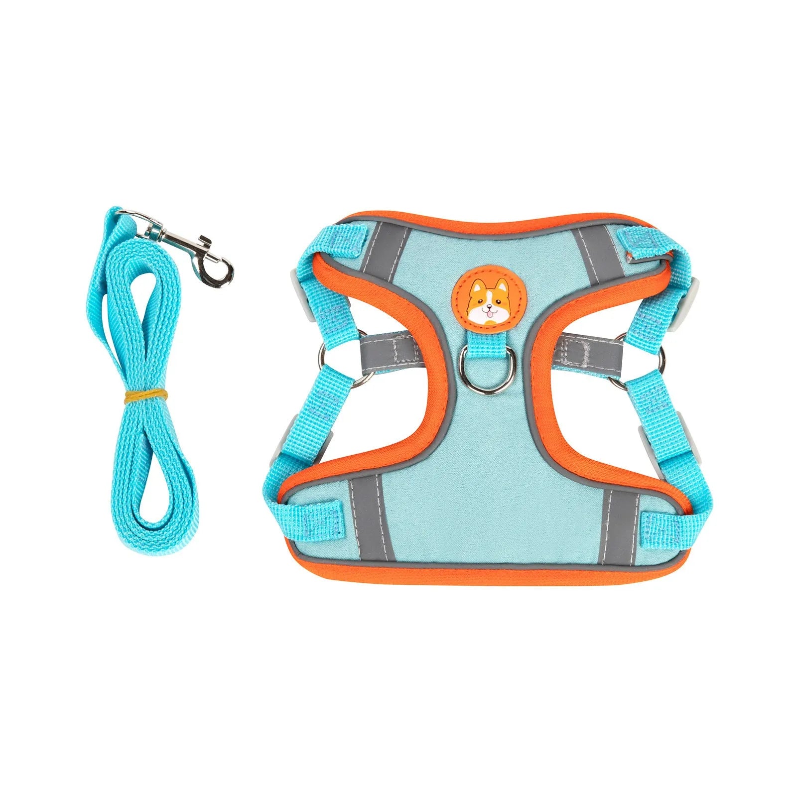 Adjustable dog haulage rope harness in multiple colours and sizes for pet control