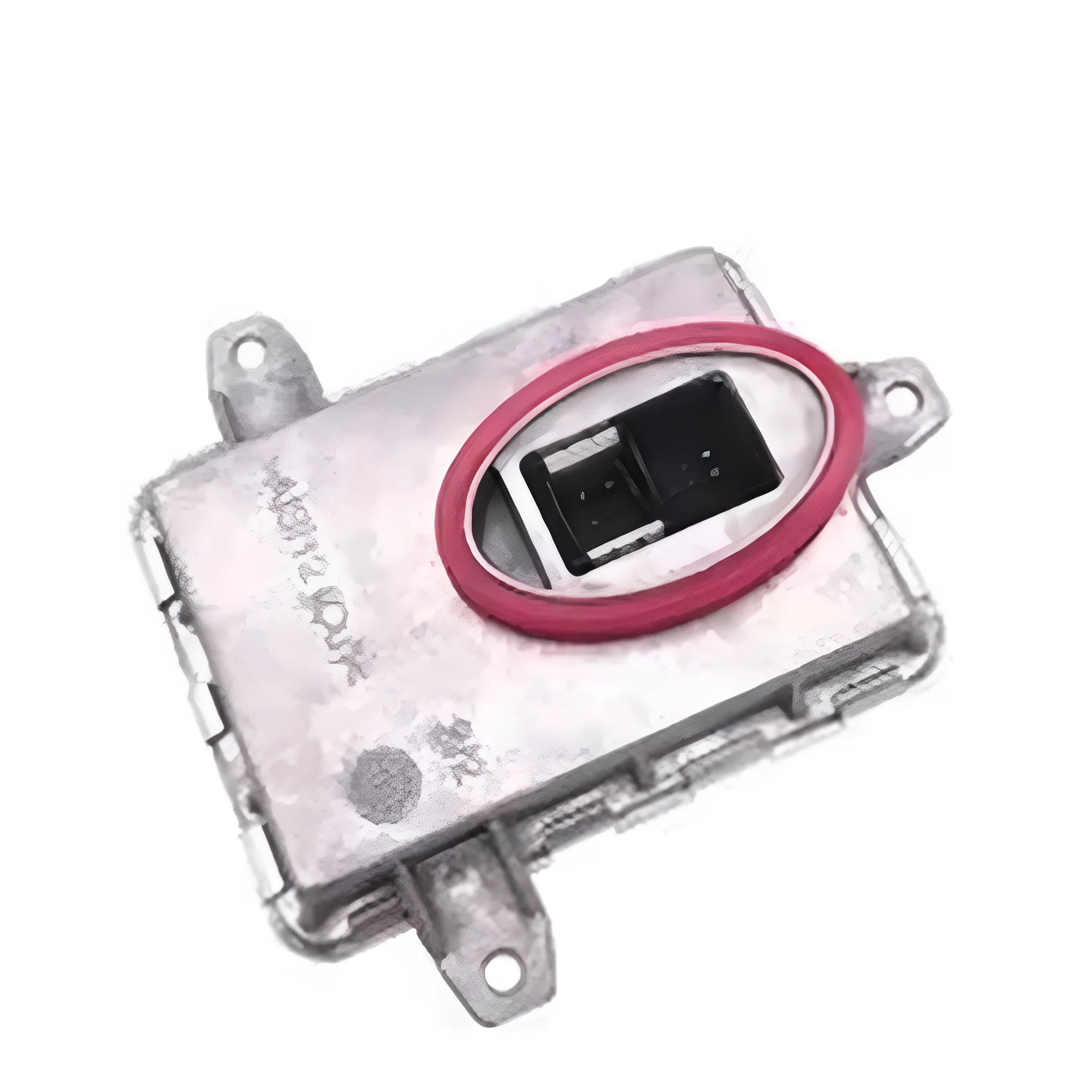 Metal headlight ballast unit for car headlamps measuring 14 by 11 by 4.5 centimetres