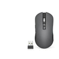IFLYTEK wireless voice translation gaming mouse with seven buttons on a desk next to a laptop.
