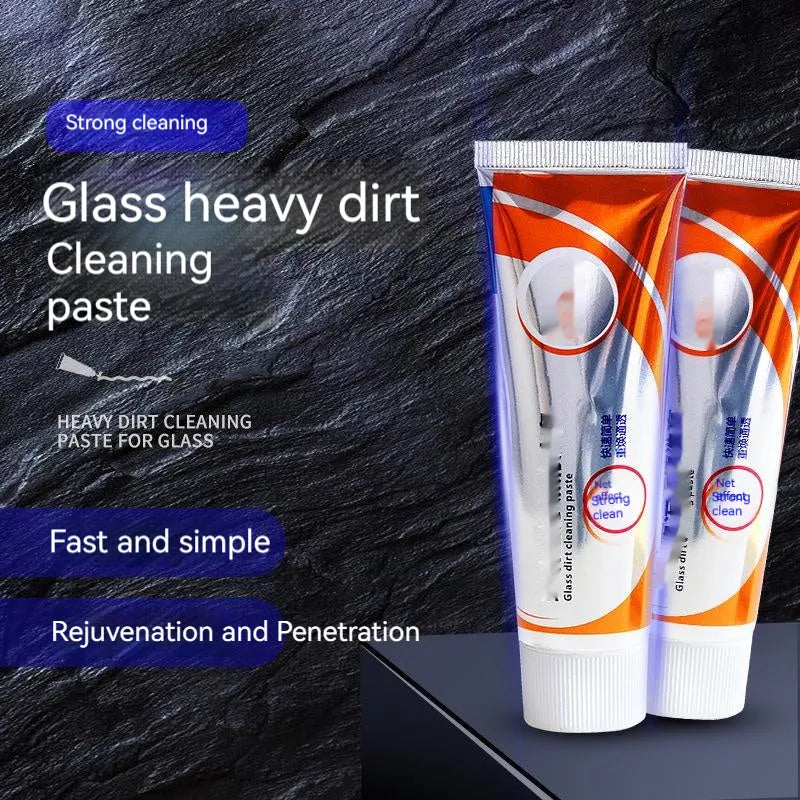 White 65ml car windshield cleaning paste bottle for removing oil stains from glass.