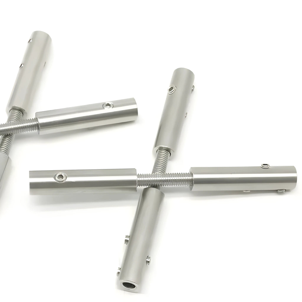 Silver stainless steel guardrail double wiring adjustable docking pipe sleeve steel rope lock anti-rust anti-corrosion 8 sizes 2mm to 14mm