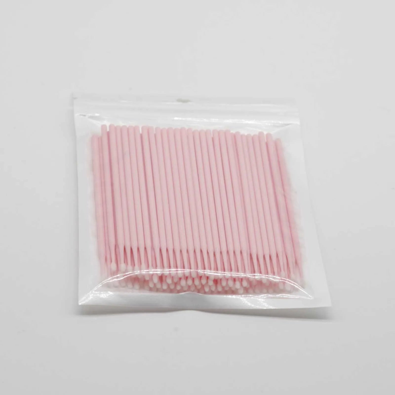 Disposable micro applicator brushes with colourful handles and bendable cotton swabs for makeup and eyelash extensions
