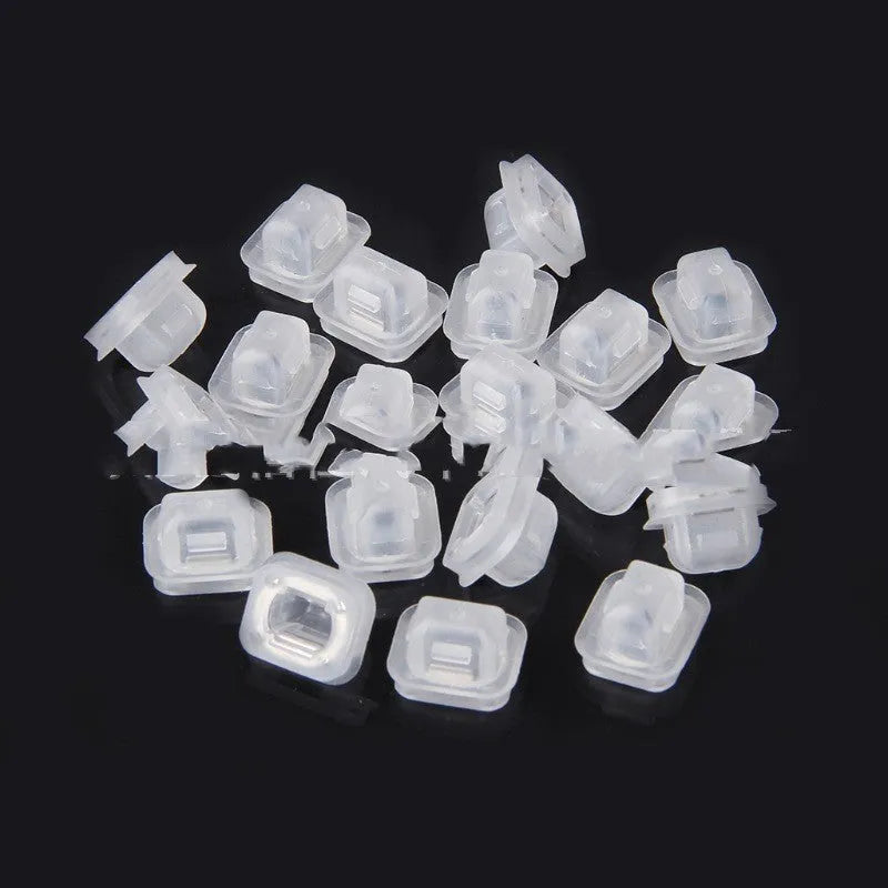 BMW E39 E38 peach wood pattern plastic interior trim fasteners showing 17.3x15.2mm frame
