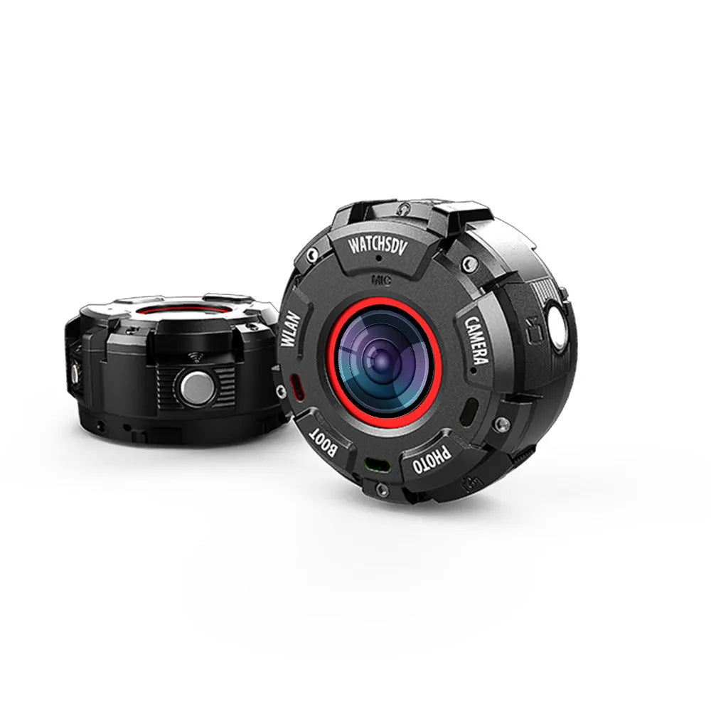 Black waterproof sports digital camera with 8MP resolution and 32GB storage