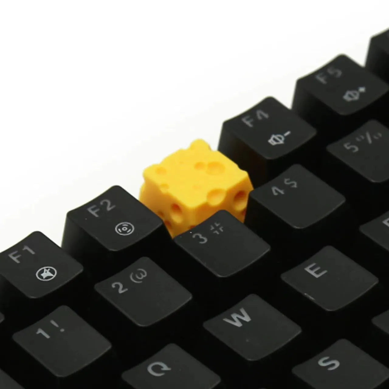 Yellow resin cheese wedge keycap for Cherry MX mechanical keyboards