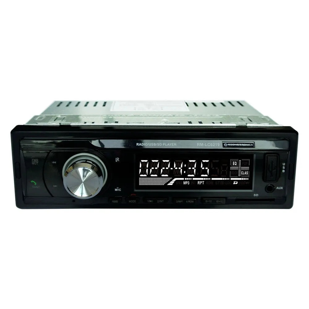 EZONETRONICS car Bluetooth FM stereo receiver with USB and SD slots, front panel with buttons and display