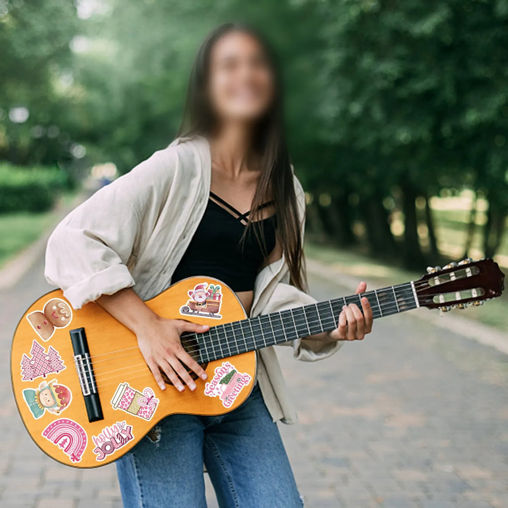 50 Christmas waterproof stickers in cute designs for car phone computer guitar notebook decoration