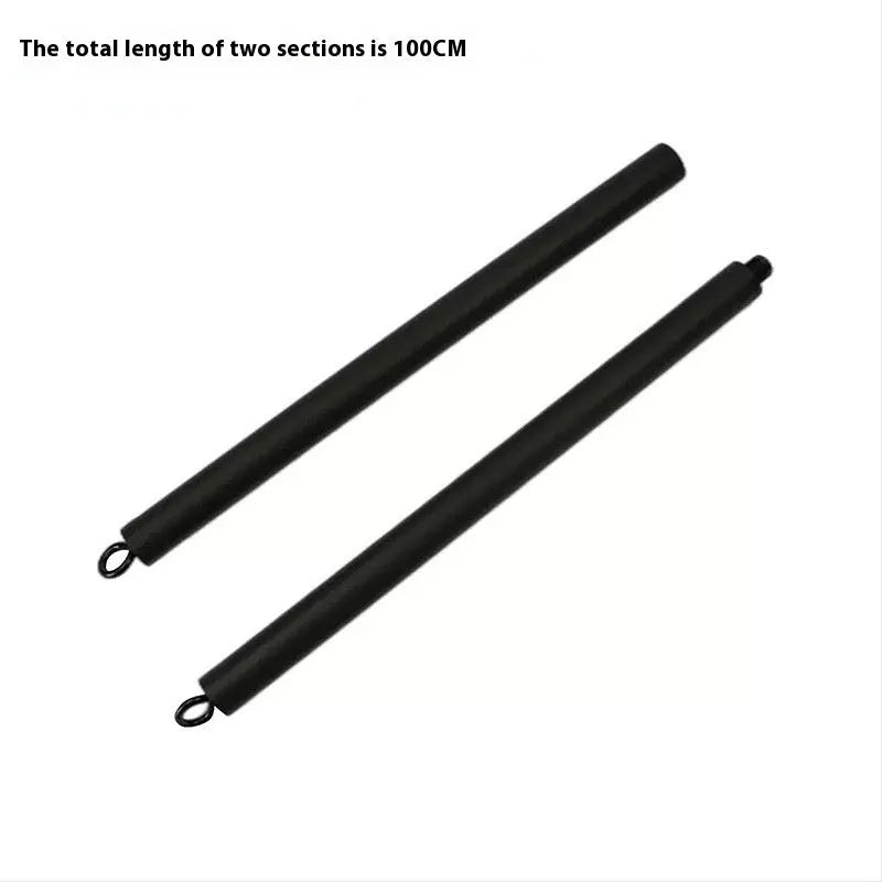 Two-segment push-and-pull rod fitness stick for resistance training exercises