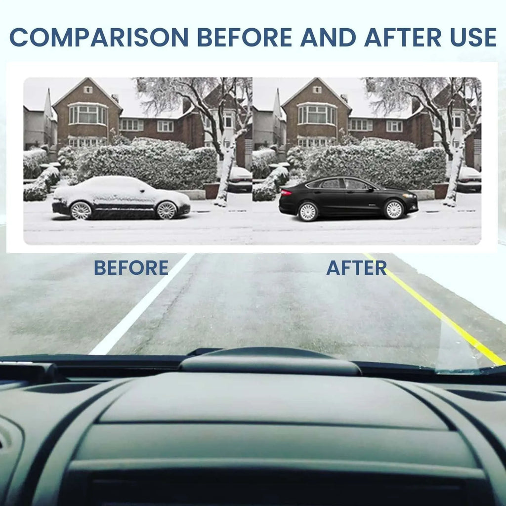 Black ABS plastic car snow removal tool for windscreen defrosting measuring 5cm long