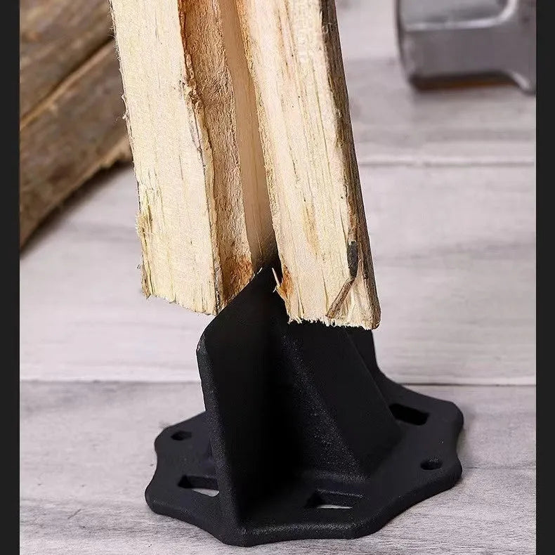 Mini portable small square cast iron wood splitter 03kg for household camping and garden wood cutting
