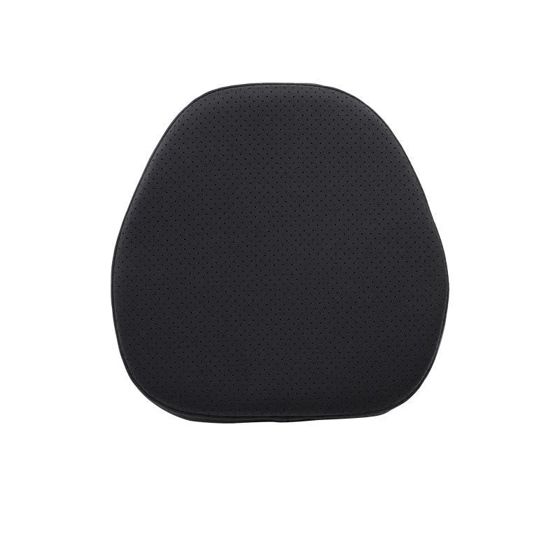 Volvo car headrest neck pillow and lumbar support cushion set in brown colour with synthetic fibre filling